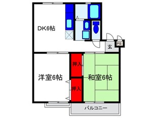 千里園マンションの物件間取画像